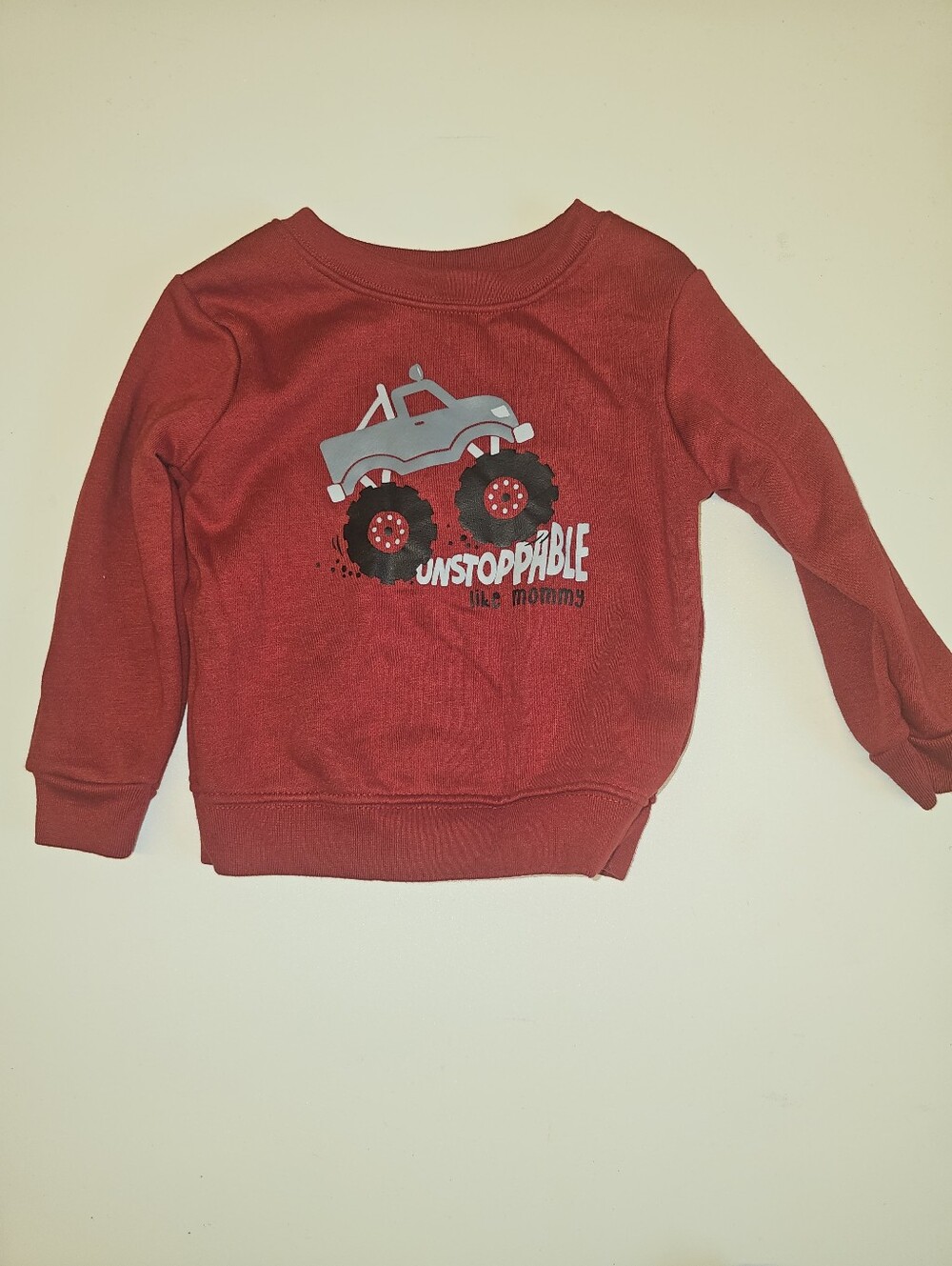 NWOT | 24M | Garanimals | Red Monster Truck “Unstoppable Like Mommy” Sweatshirt